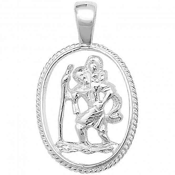 Acotis Silver Pendant St Christopher Cut-Out G6787