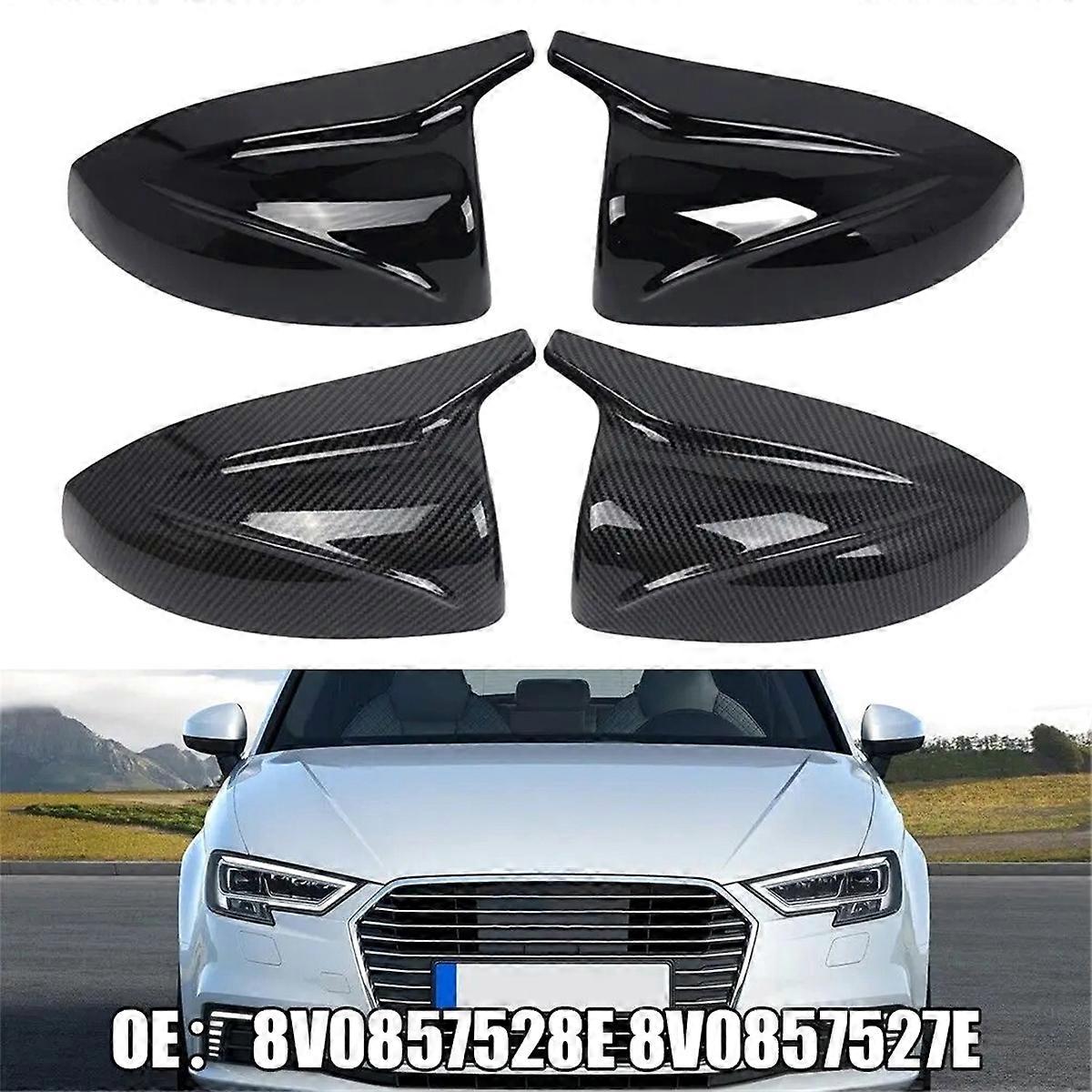 Black Replacement Mirror Covers For A3 S3 RS3 2014-2020