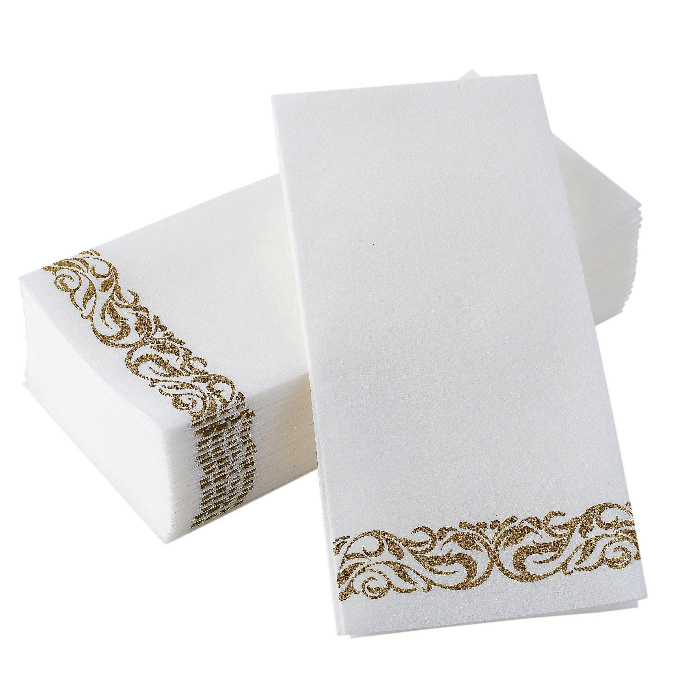 200 Pack Soft Absorbent Disposable Guest Towels for Party 8.5 X 4' Folded