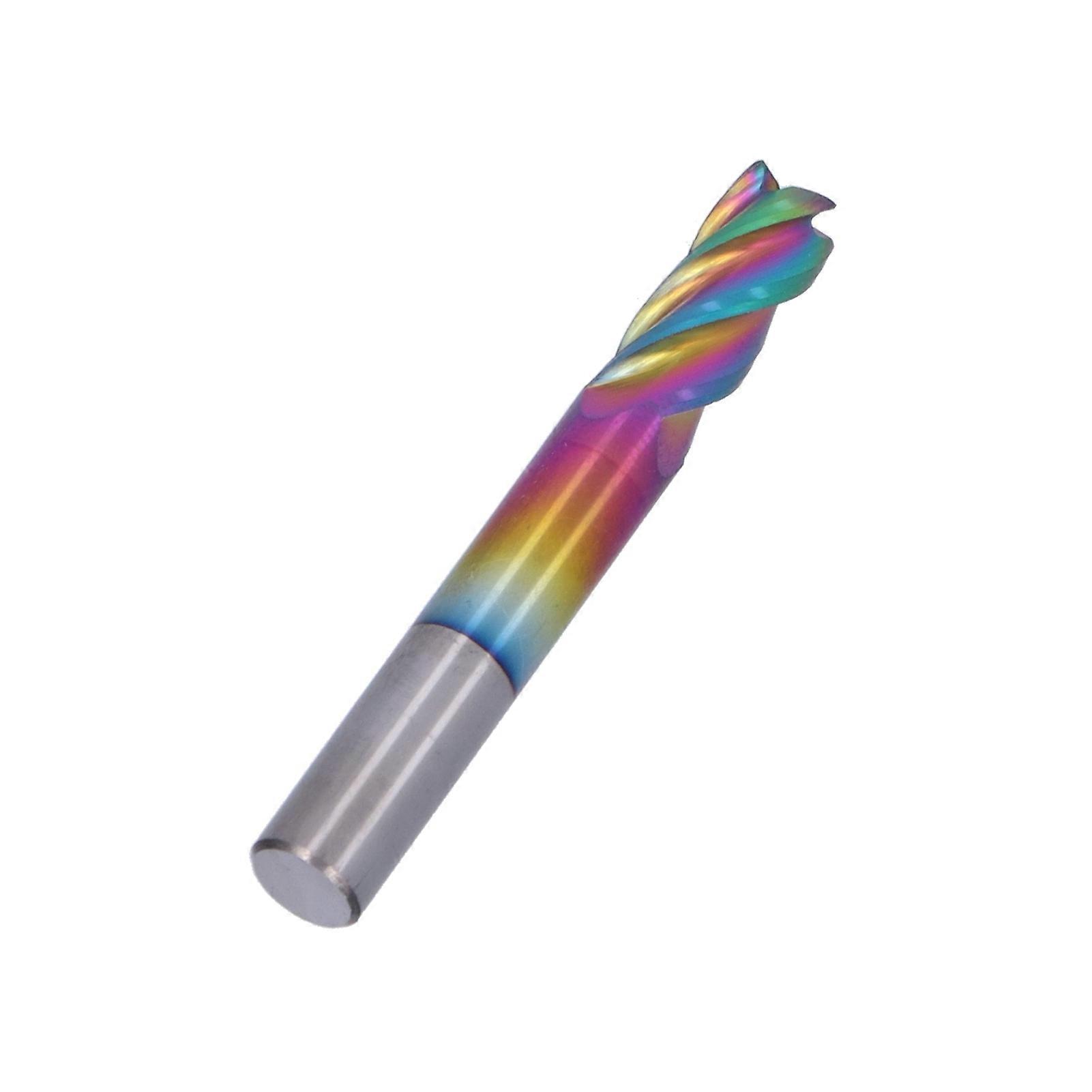 Portable Spiral Router Bit D8 x 8mm 4T 60mm Colorful Tungsten Steel