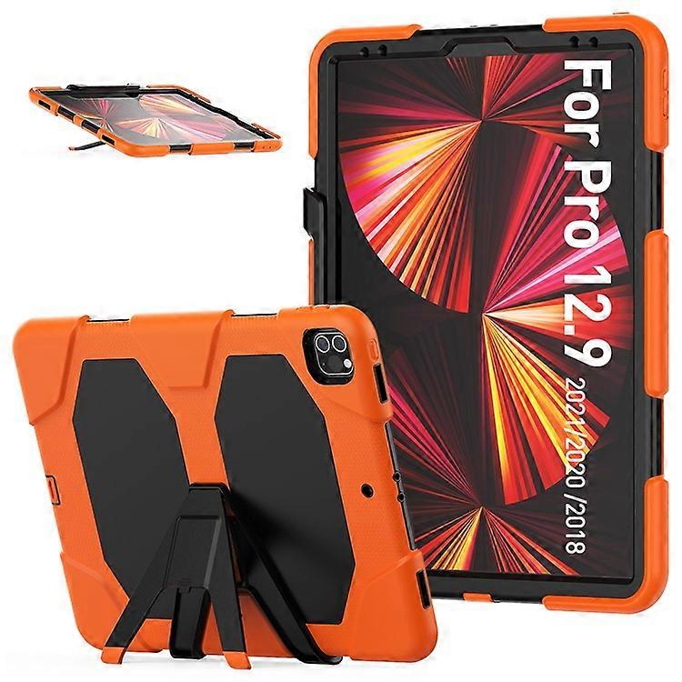 Compatible For iPad Pro 12.9 (2022) / (2021) / (2020) / (2018) Protective Case Anti-Fall PC + Silicone Case Scratch-Proof Kickstan