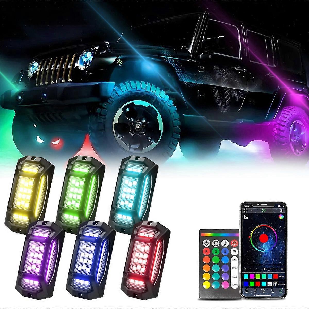 G6 RGB Colorful Car Chassis Light LED Music Atmosphere Light With 24-Button Remote Control