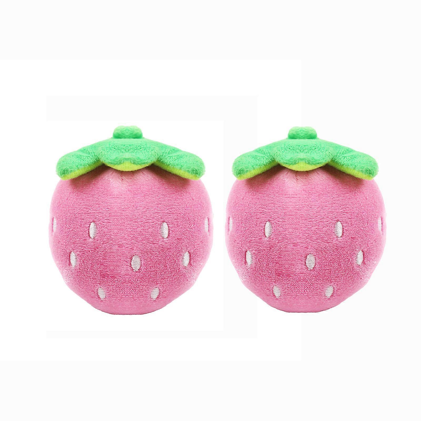 Plushies Toys Trendy Strawberry Toy For Pet - Interesting Pet Toy For Dogs And Cats - User-friendly For Chewers And Barkers 2pcs