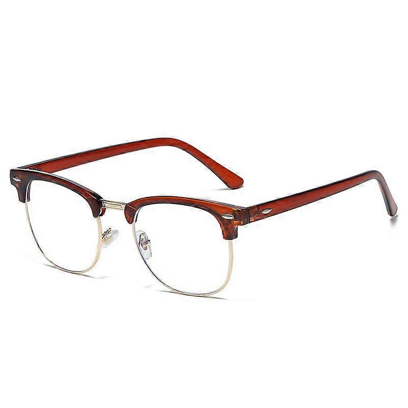 Semi Rimless Photochromic Glasses Men Anti Blue Light Blocking Color Changing Eyeglasses Computer Glasses Retro Women Eyewear