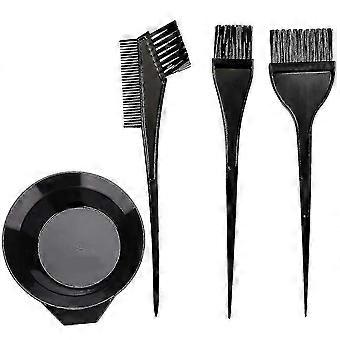 HaarfärbeFarbe Pinsel und Schüssel Set, 4pcs Farbe Schüssel Pinsel Werkzeug Mixing Bowl Kit Tönung Kamm