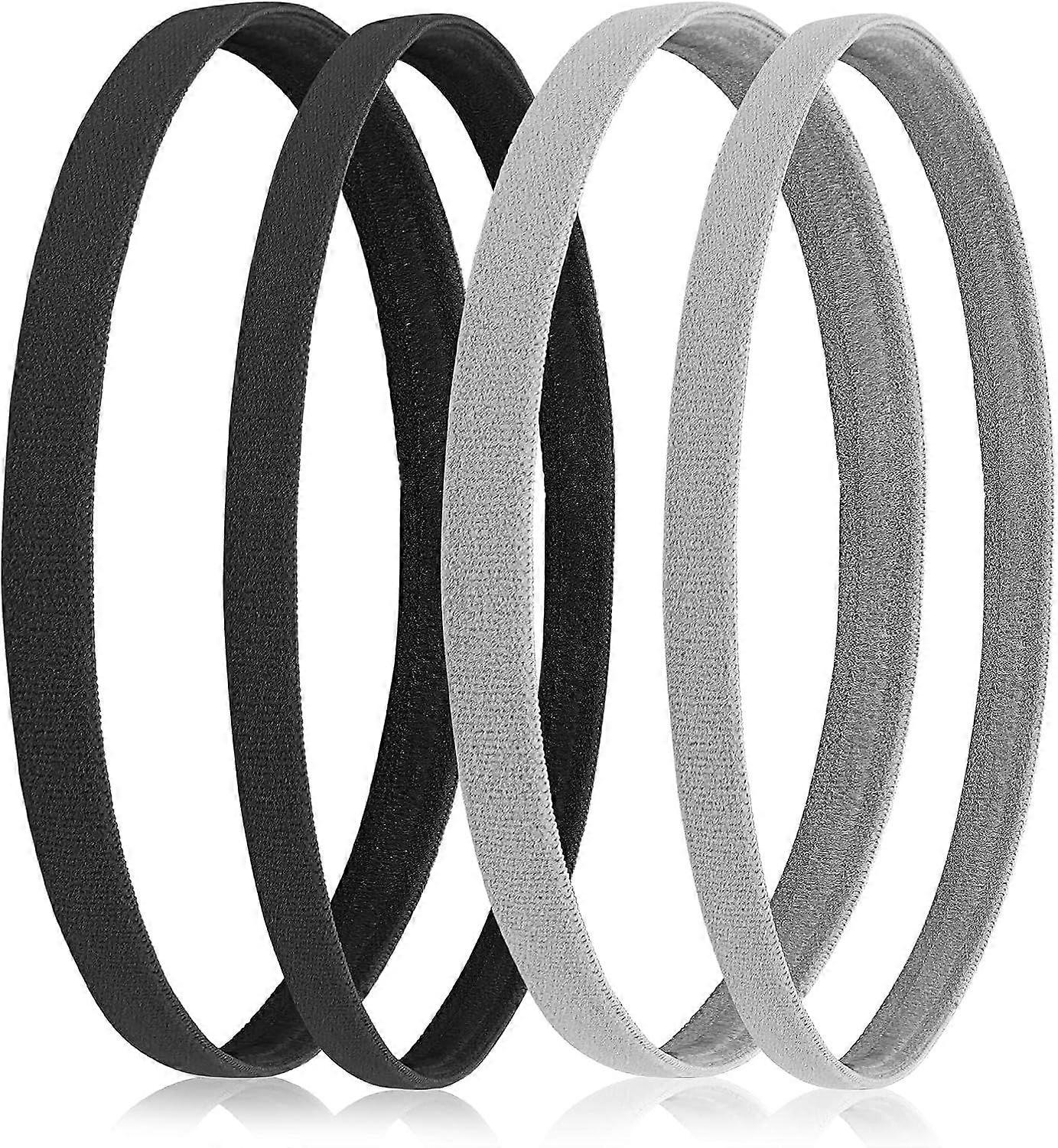 高品質の真新しい4ピースアスレチックスポーツヘッドバンド弾性薄いヘアバンドノンスリップ