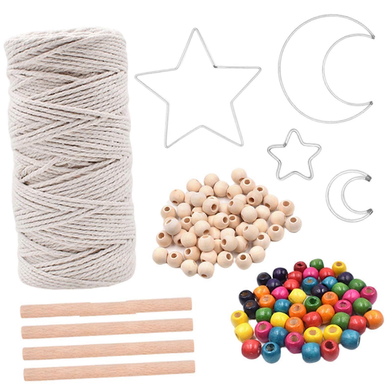 Macrame Cord Decoration Twisted Set Handmade Craft for DIY