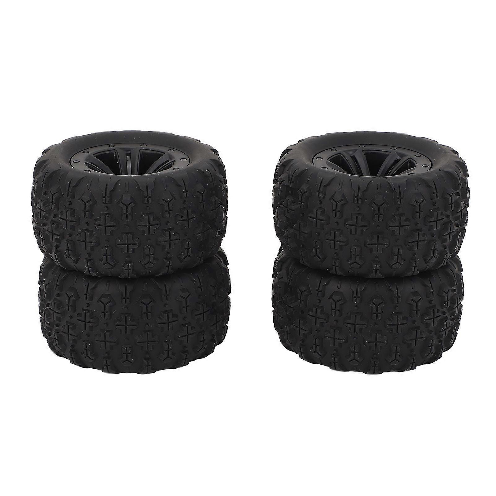 4Pcs RC Wheel Tires, Superior Maneuverability, Improved Control, Abrasion Resistant Rubber Wheel Tires for WLTOYS 144010