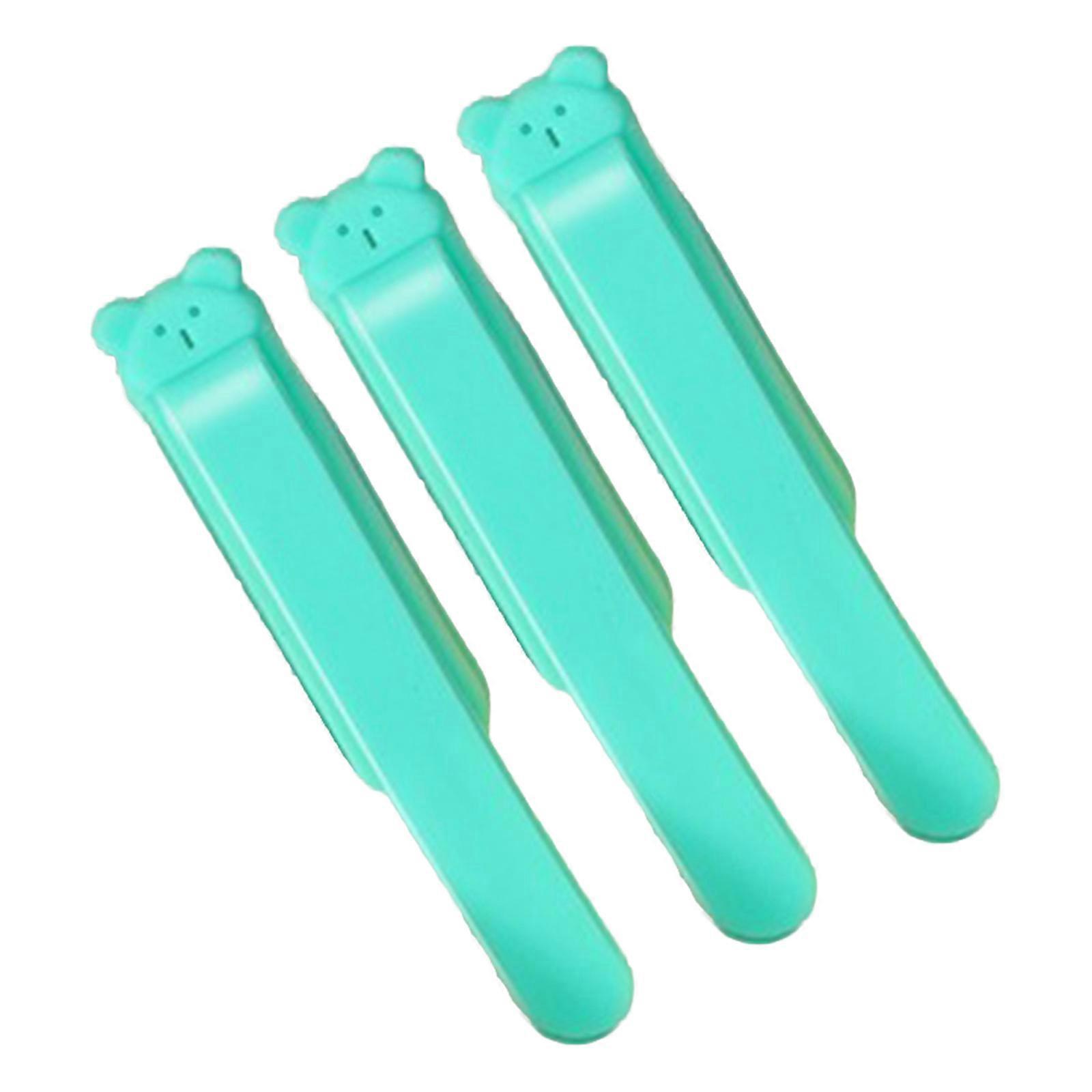 3Pcs Silicone Automatic Bookmarks Silicone Book Marks Page Holder Clip Reading Accessories for Kids Adults Book Lovers Green