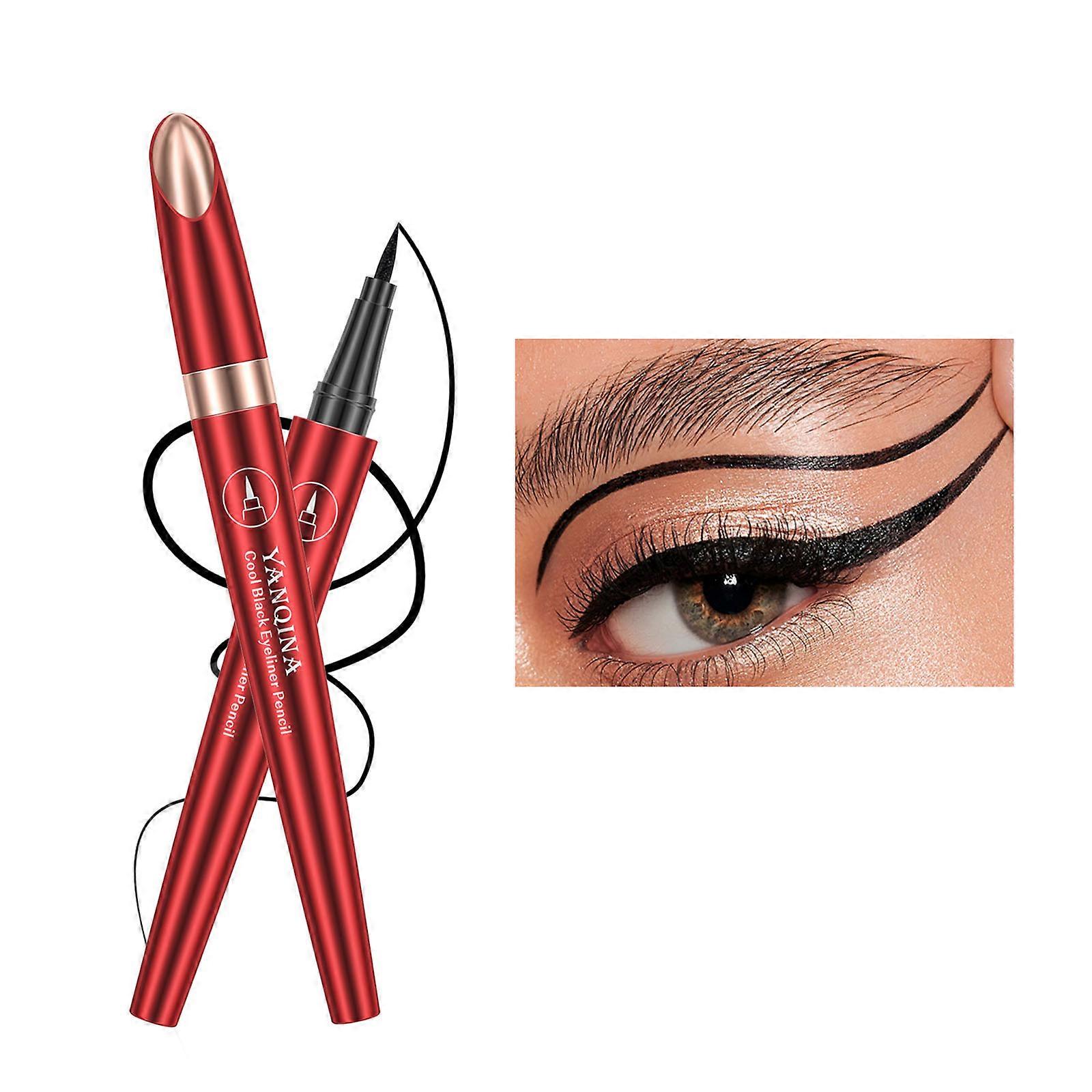 Ink Liner Waterproof Liquid Eyeliner Black Microtip Liquid Eyeliner Pen Flexible Easy Liquid Pen No-Skip Eyeliner