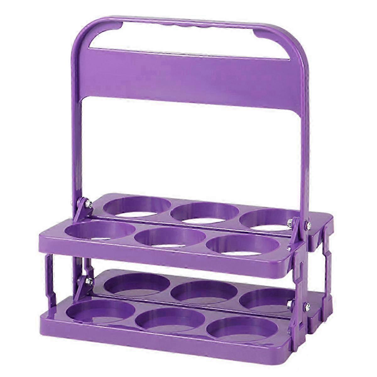 Portable Beer Carrier- 6 Pack Drink Holder,Reusable Plastic Wine & Beer Rack, Ideal for Picnics and Parties C