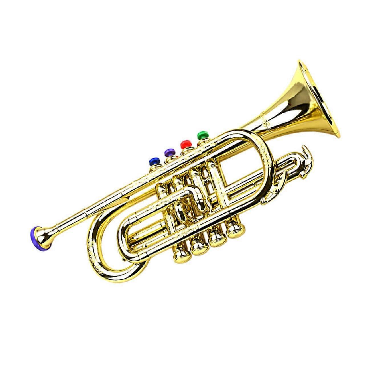 4 Trumpet Musical Plaything for Early Music Development - Simulation Design, Colorful Toy, 4-Piece Set
