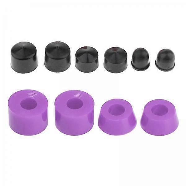 ערכת תותב משאית סקייטבורד 2x בולמי זעזועים רכים לסגול חיצוני