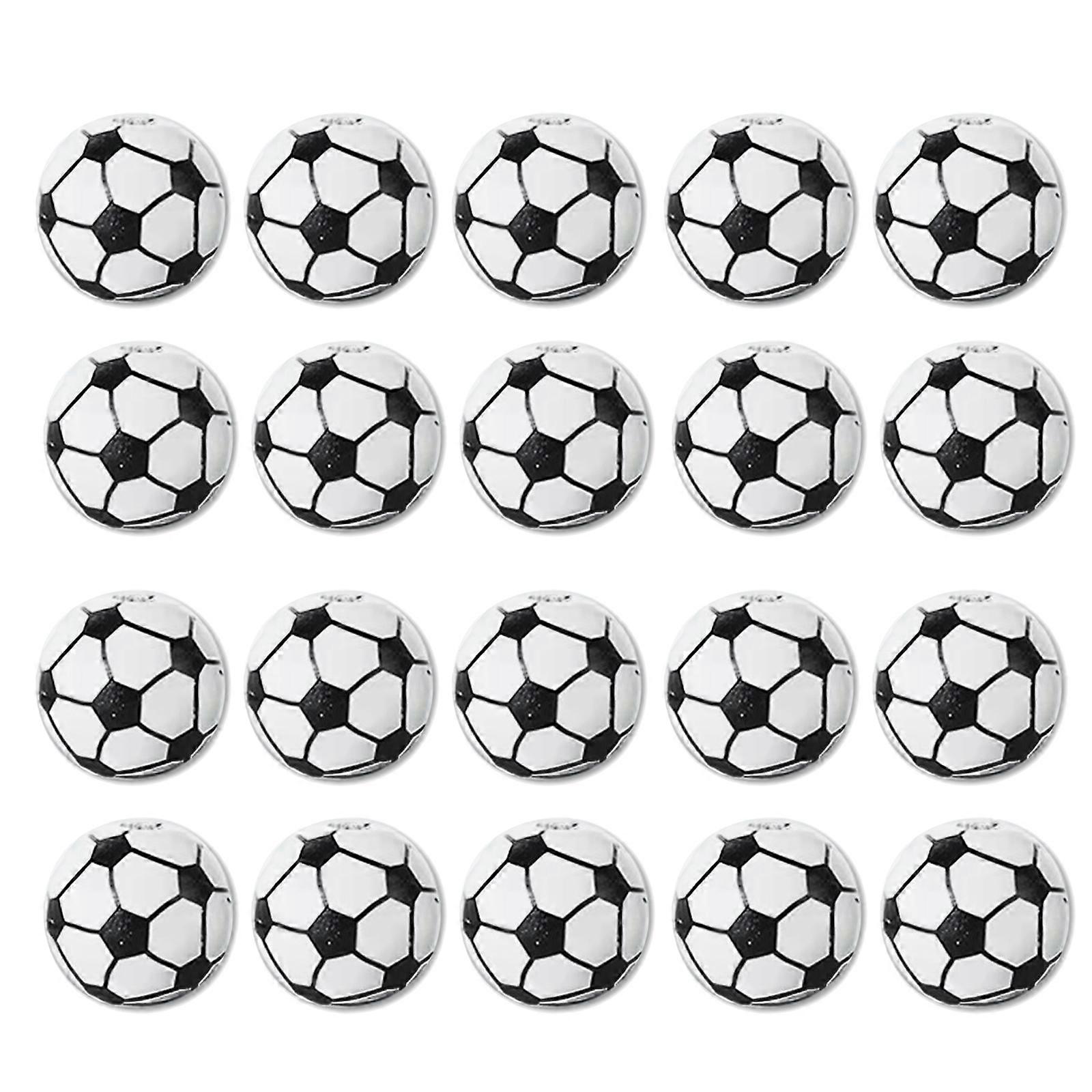 20Pieces American Football Bead Sport Bead Football Bead Volleyball Tennis Bead 5 Style Sport Wood Bead for DIY Multicolor
