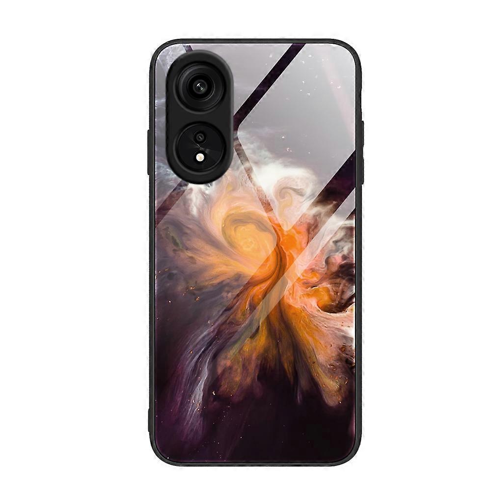 For OPPO A1 Pro Marble Pattern Glass Phone Case