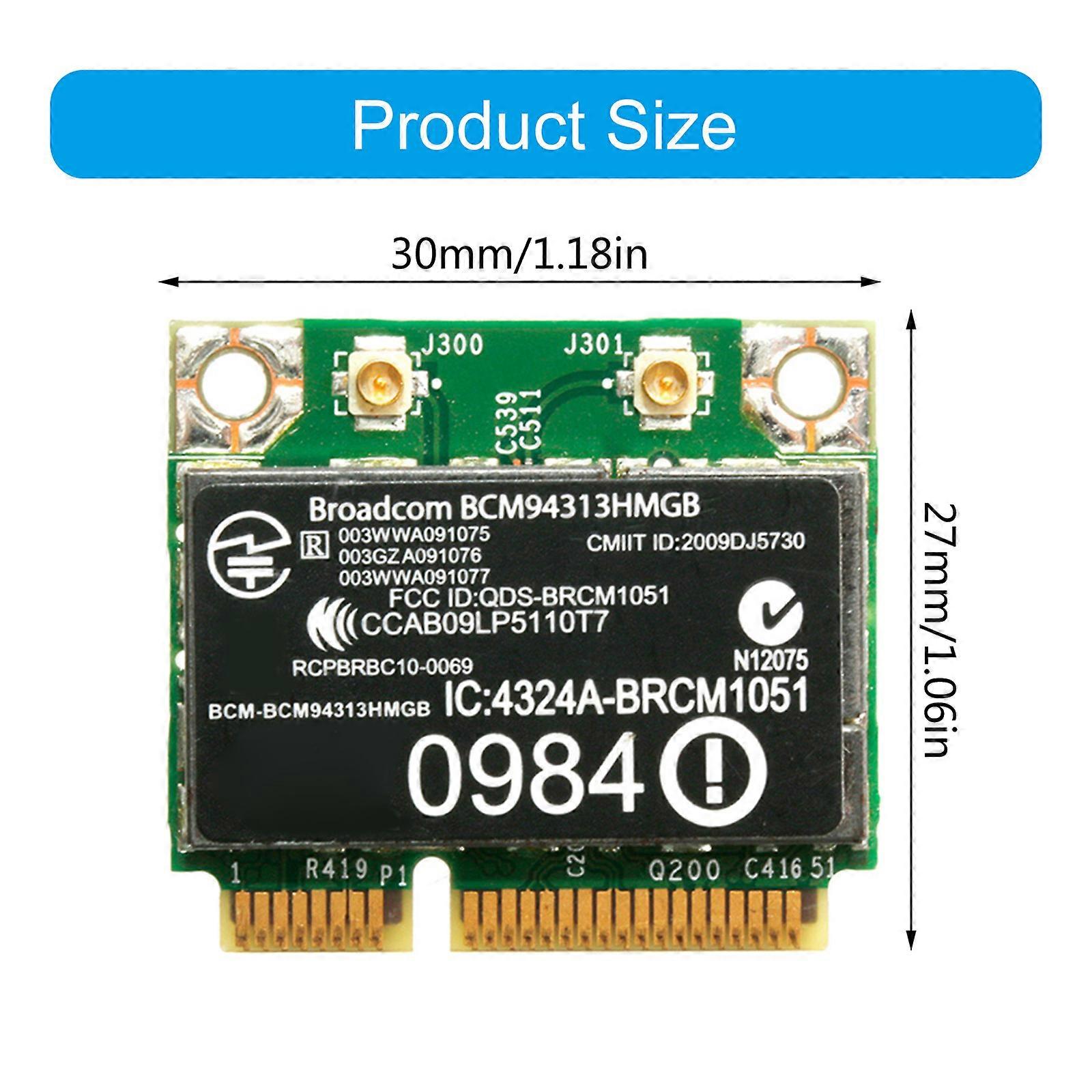 150Mbps 802.11n WiFi BT 3.0 Wireless Half Mini PCI-E Card Bluetooth-compatible 3.0 For HP BCM94313HMGB 600370-001