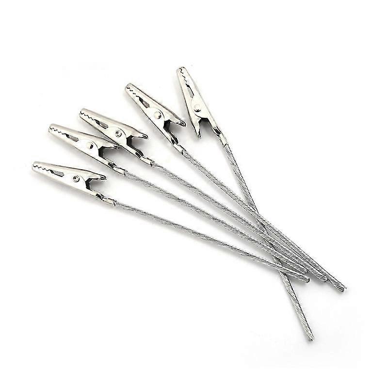 10pcs Non-insulated Metal Alligator Clips for Electrical Testing 10cm Long