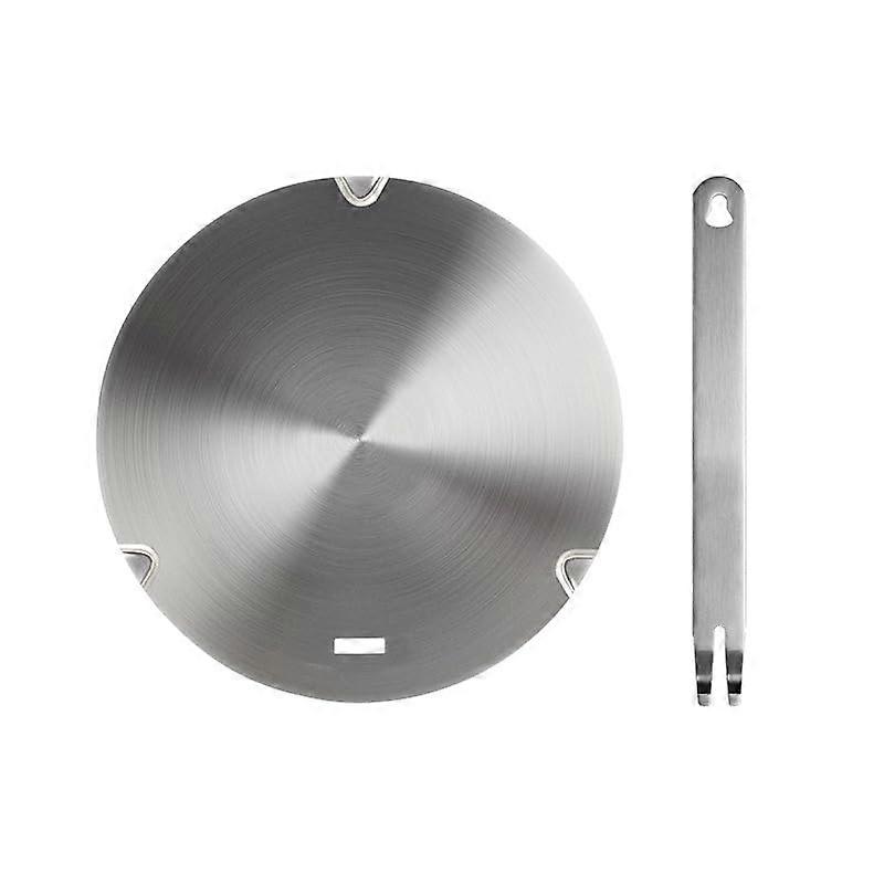 18cm Stainless Steel Induction Adapter Plate with Removable Handle, Heat Diffuser for Cooking Milk and Coffee Cookware