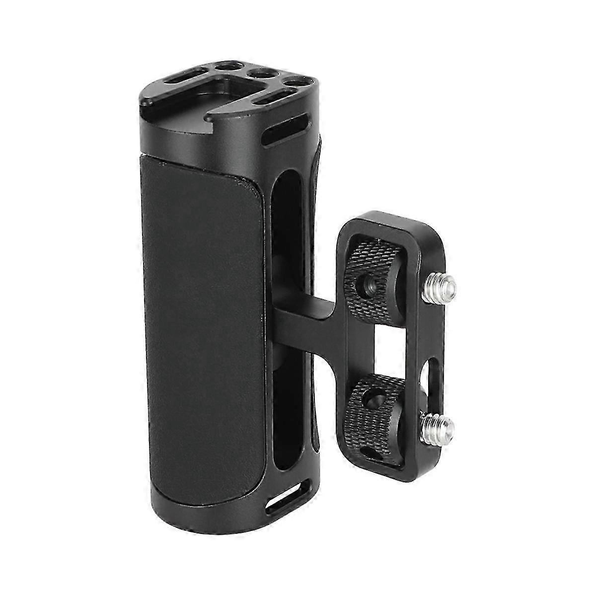 Universal Side Handle Grip with Dual 1/4 In-20 Screw Mount for Left Right-Hand for Monitoe Camera Cage Handle Grip
