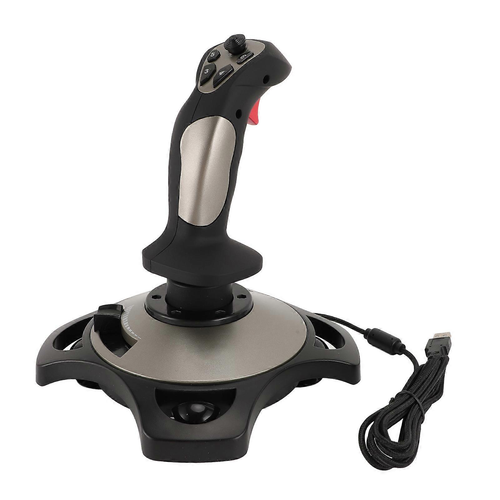 PC Flight Joystick Wired Flight Stick Flight Simulator Control Joystick with Vibration Function Throttle Control for PC Computer Laptop for Win 7 8 1