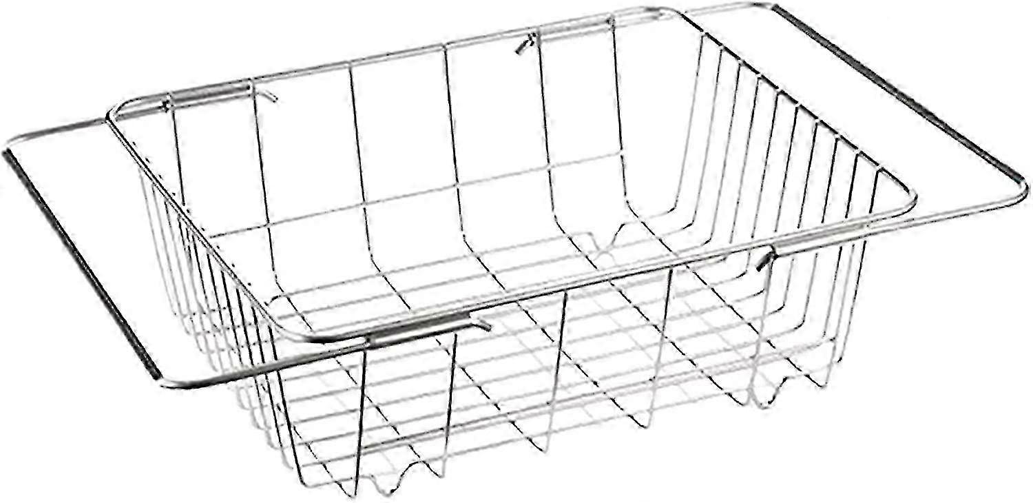 Expandable dish drying rack for sink - Large capacity dish drainer for sink or counter, 1 piece design