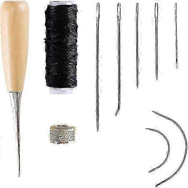 10 Pieces Hand Sewing Needles Set for Leather Crafting