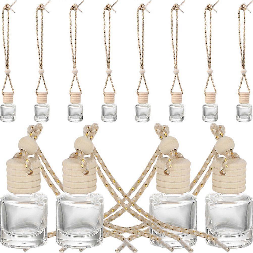 12pcs Decorative Perfume Bottles Delicate Perfume Containers Transparent Car Diffusers