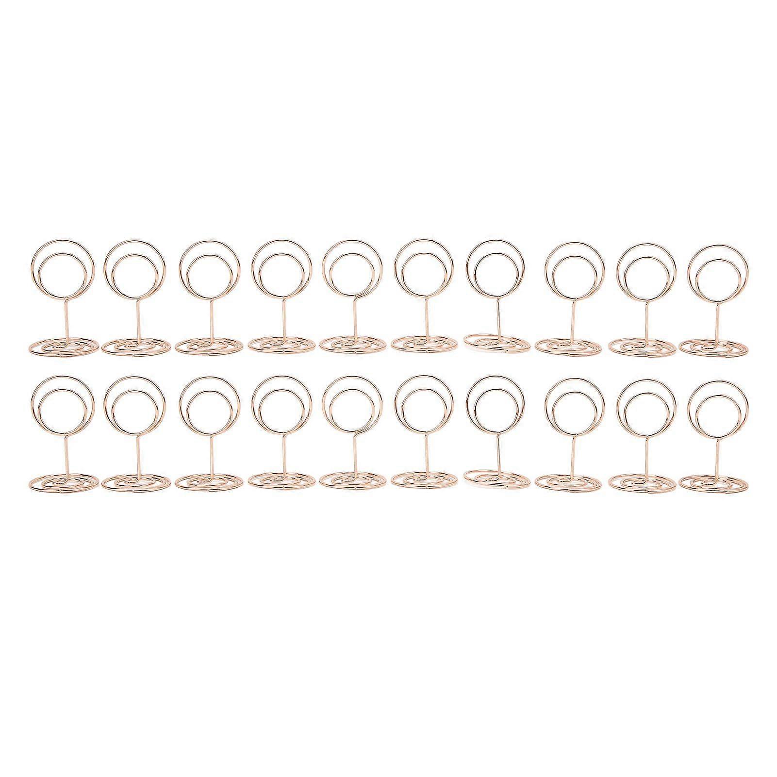 2025 Latest Model  20Pcs Table Number Stands Round Shaped Stable Electroplated