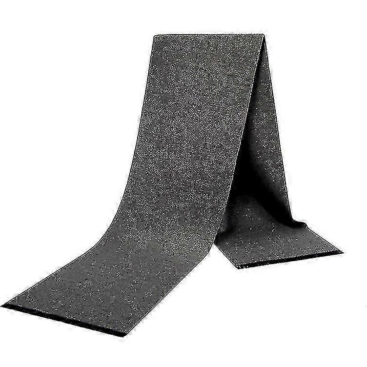Solid Color Scarf Men's Warm  Ick Scarf, Dark Gray