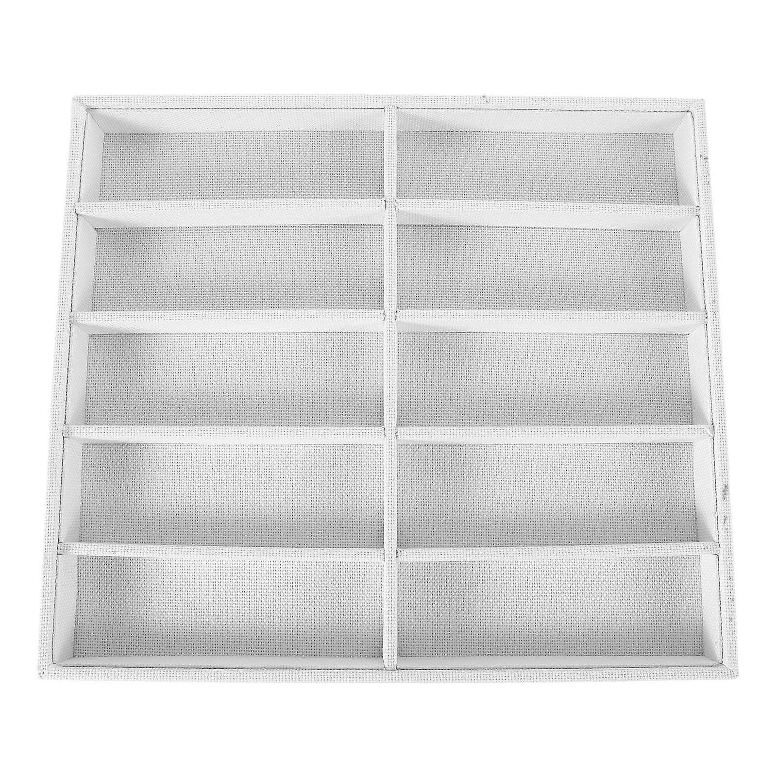 Display Case For Sunglasses And Eyewear Ten Compartment Design Rectangular Shape Elegant Style For Store Display Portable Convenience 1Set