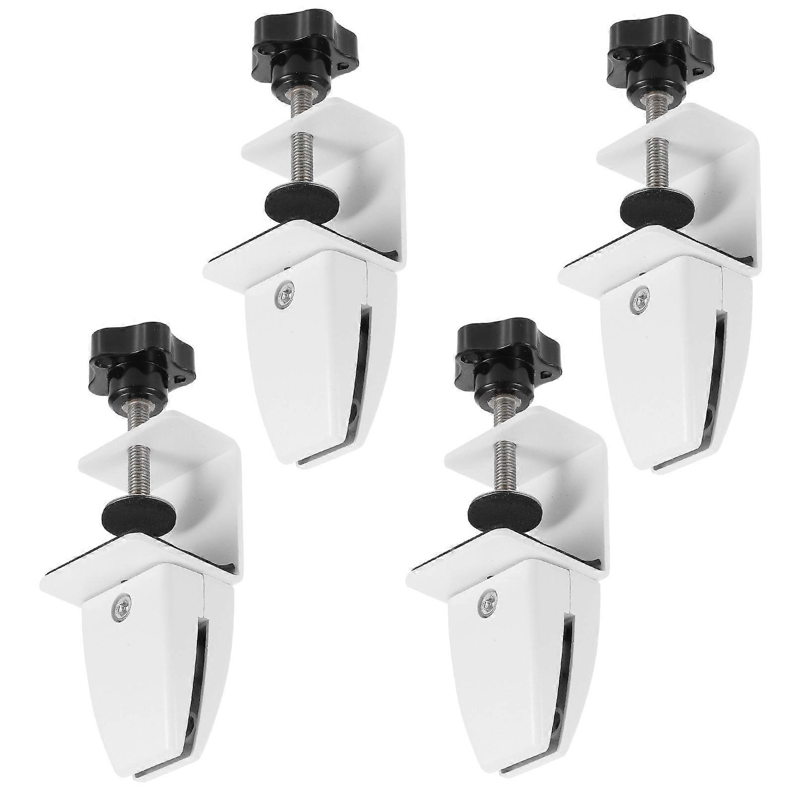 Sneeze Guard Support Clamp Adjustable Desk Partition Aluminum Alloy Screen Positioning Office Environment 7.1 2.0 1.3in Angle Adjustment 4Pcs