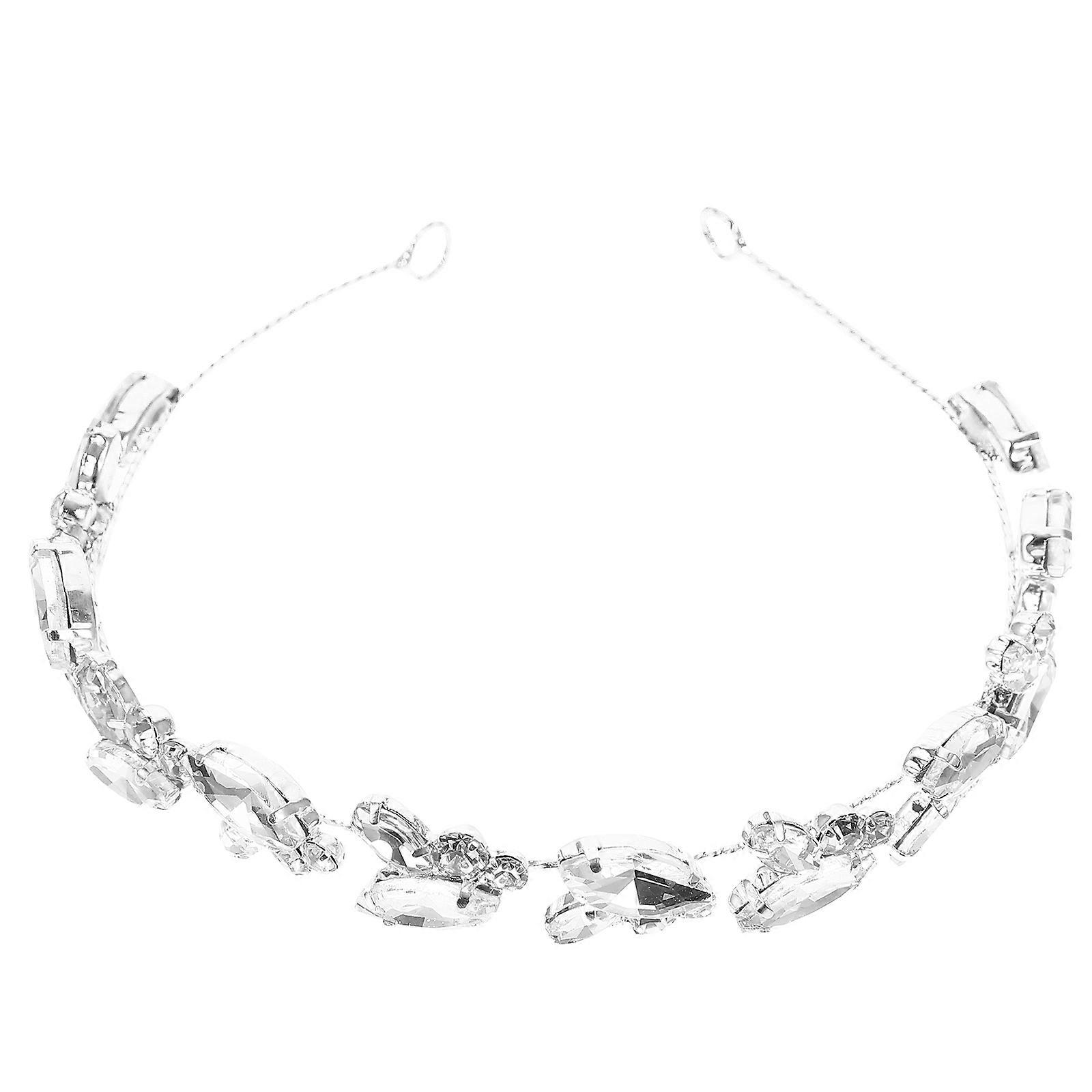 Headbands Headband Bridal Style Silver Zircon Curved Decorative Design For Proms 1Pcs
