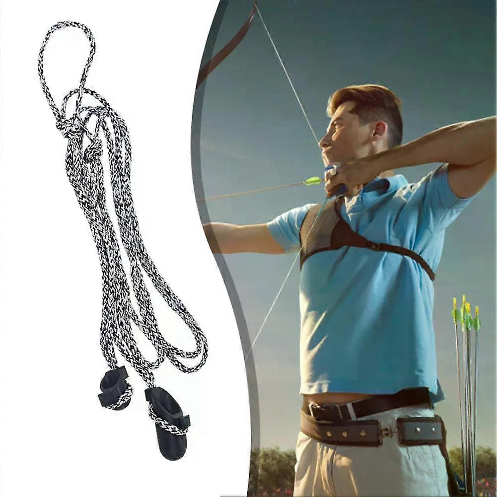 Archery Stringer Bow String Install Tool Rope Tear Resistance for Recurve Compound Bow Non-slip Hunting Accessory