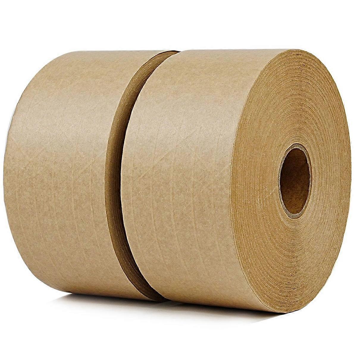 2-Pack Reinforced Water Activated Gummed Kraft Paper Tape, 2.75 Inch X 330 Ft, Total 660ft, Writabl