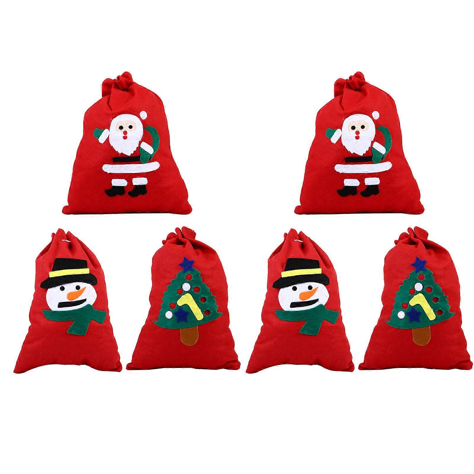 Cute Packaging For Cookies Random Color Candy Presents Wrapped Pouches Rectangular Shape 6Pcs