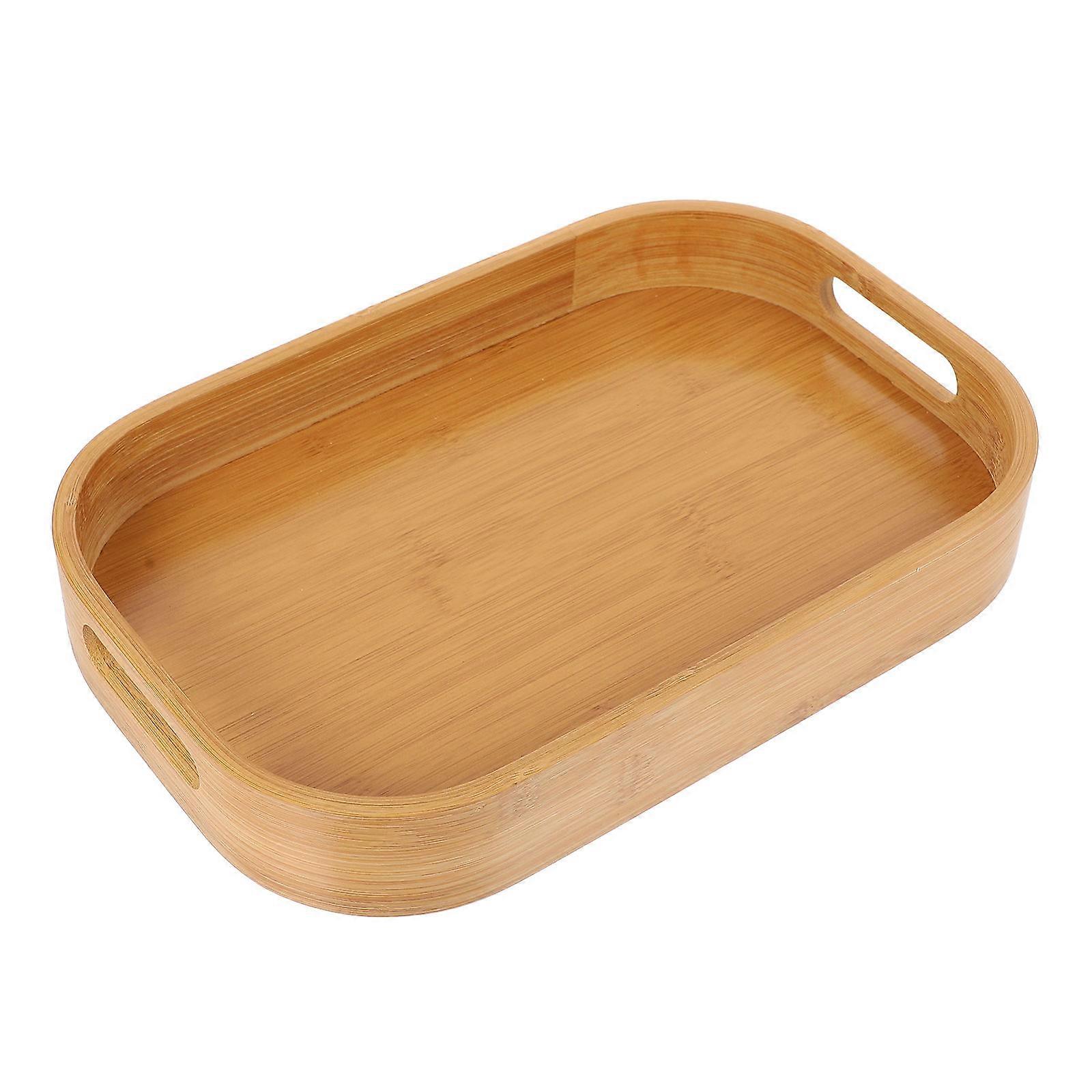Dry Fruit Tray Tableware Rectangular Food Serving Household Item Khaki 33X23X5CM Storage 1Pc
