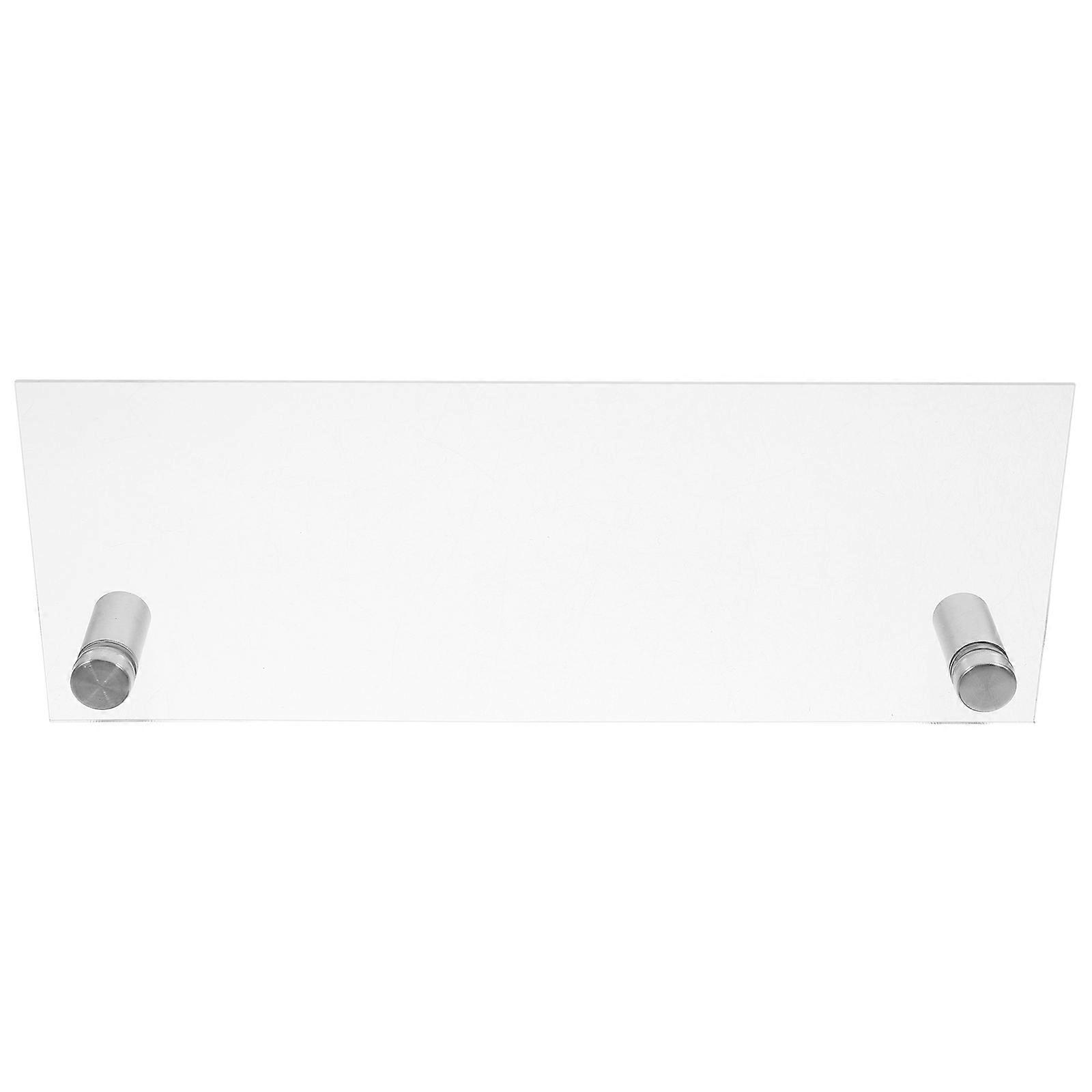 Desk Name Plates Acrylic Nameplate For Office Display Rectangle Clear Professional Employees 1Pcs