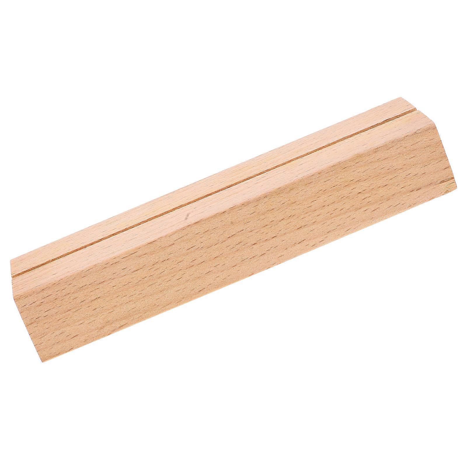 Wood Card Holder Table Number Stand Versatile Wooden Name Holder Khaki Color 1Pack
