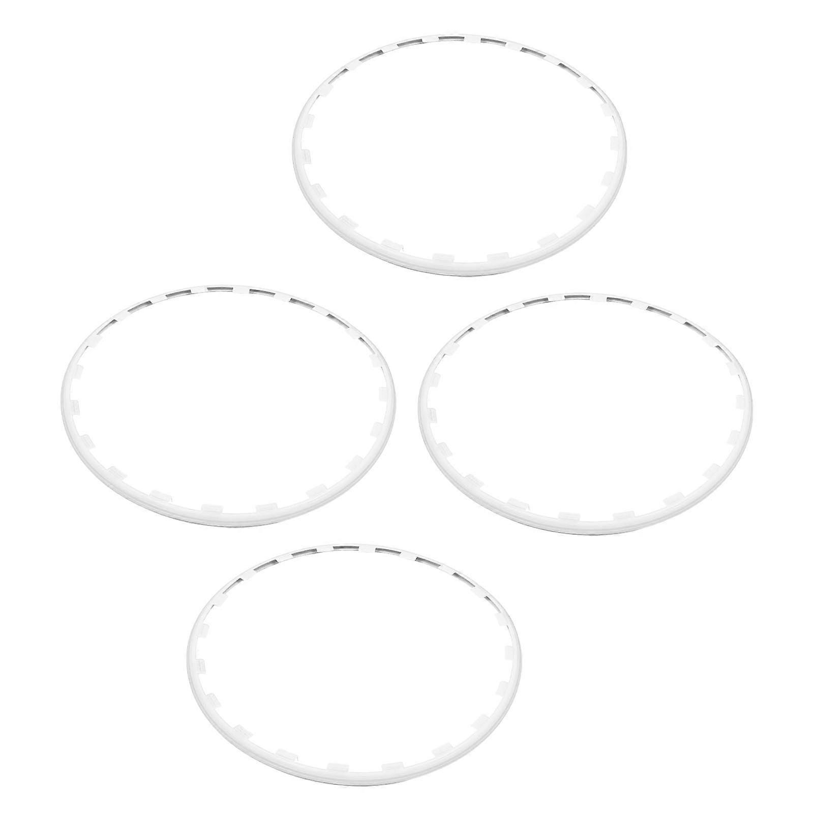 4 יחידות טבעת הגנה על חישוקי גלגלים מסוגננת קצוות גלגלים יציבים לקצץ טבעת מגן לגלגלי 19 אינץ'