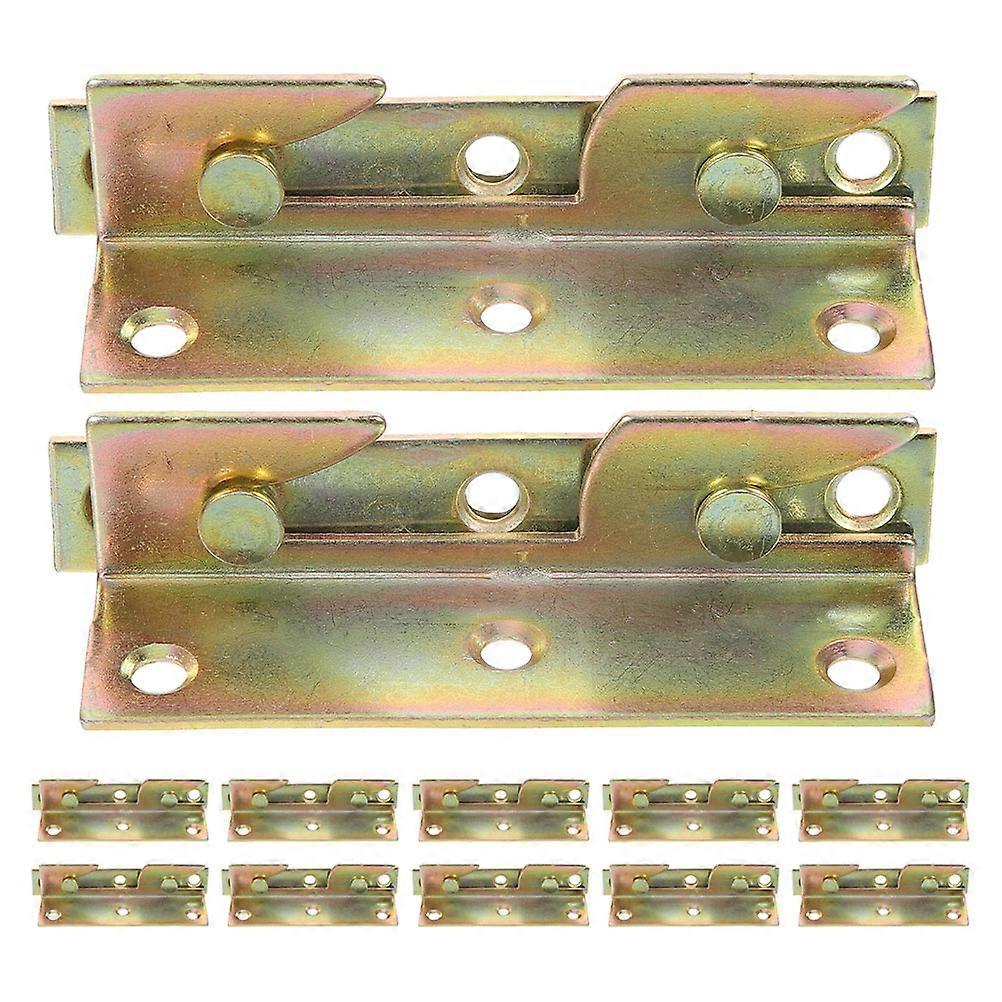 Bed Rail Buckle Heavy Duty Frame Hardware Fittings Rectangular Cold-Rolled Steel Securing Bed Rails 12Pcs