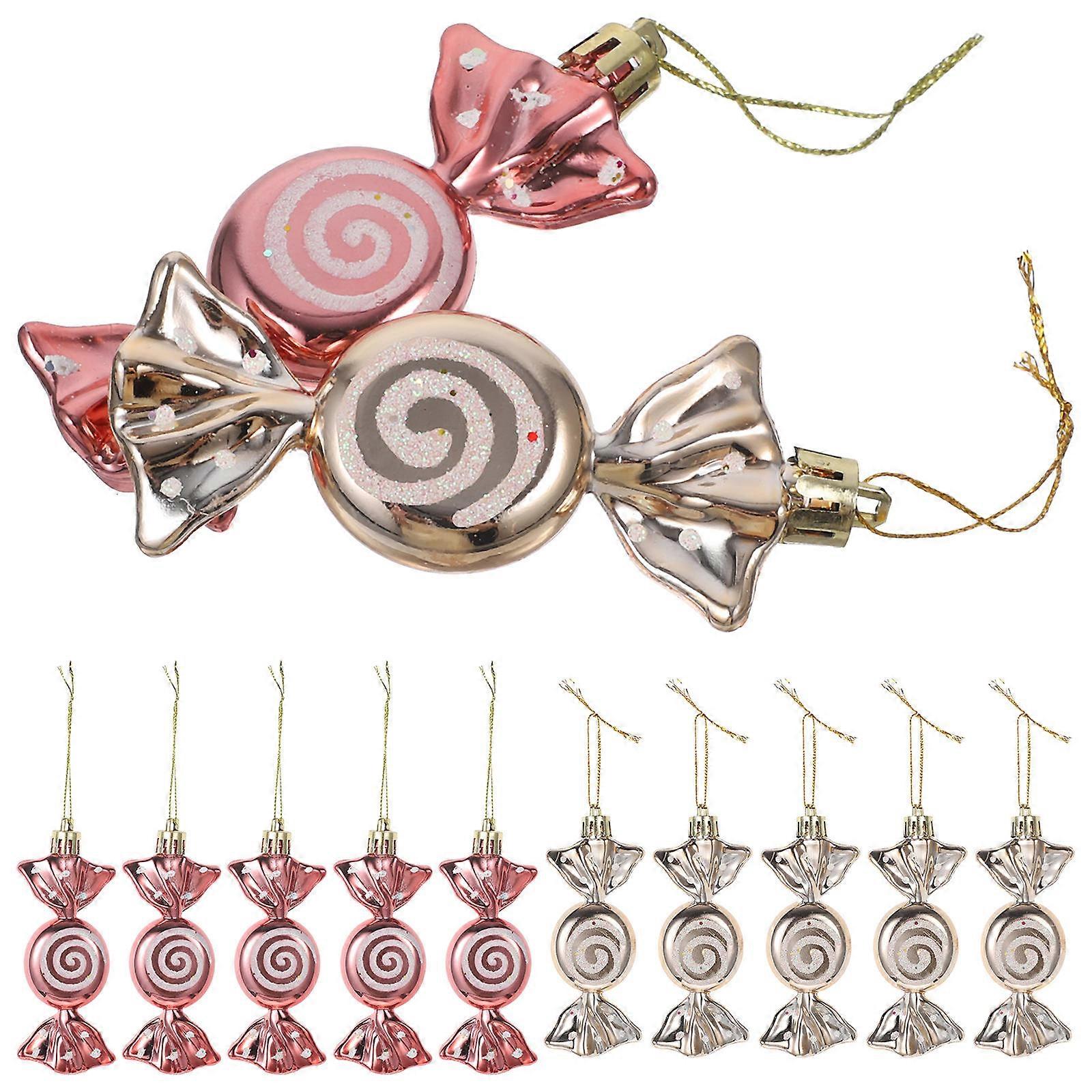 Candy Hanging Decor Plastic Christmas Tree Decorations For Shoppers 12Pcs