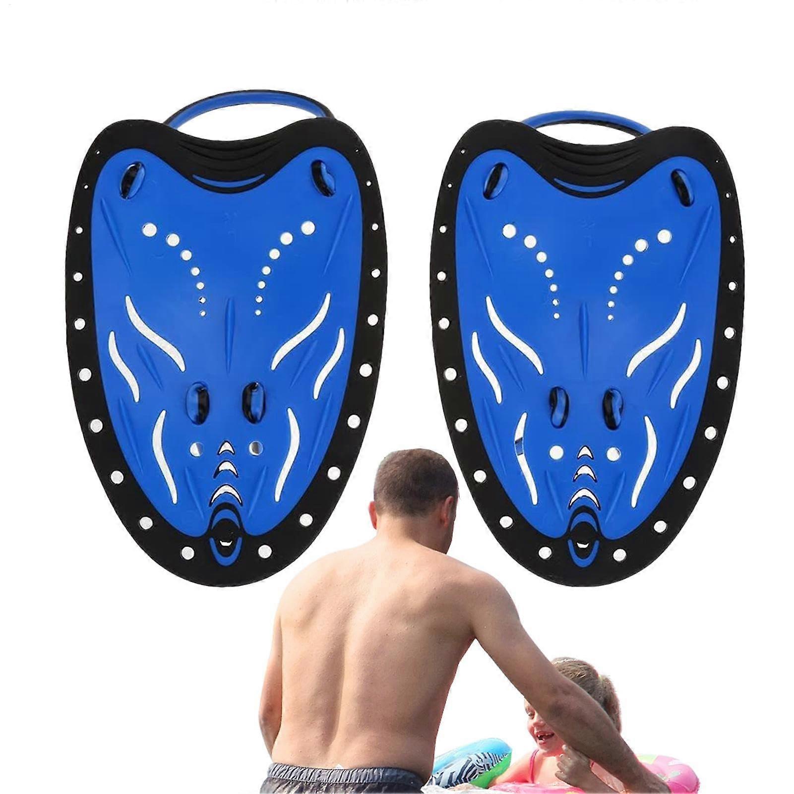 Swimming Hand Paddle Adjustable Training Paddle For Swimming Blue Size S Professional Aqua Fitness Hand Paddle