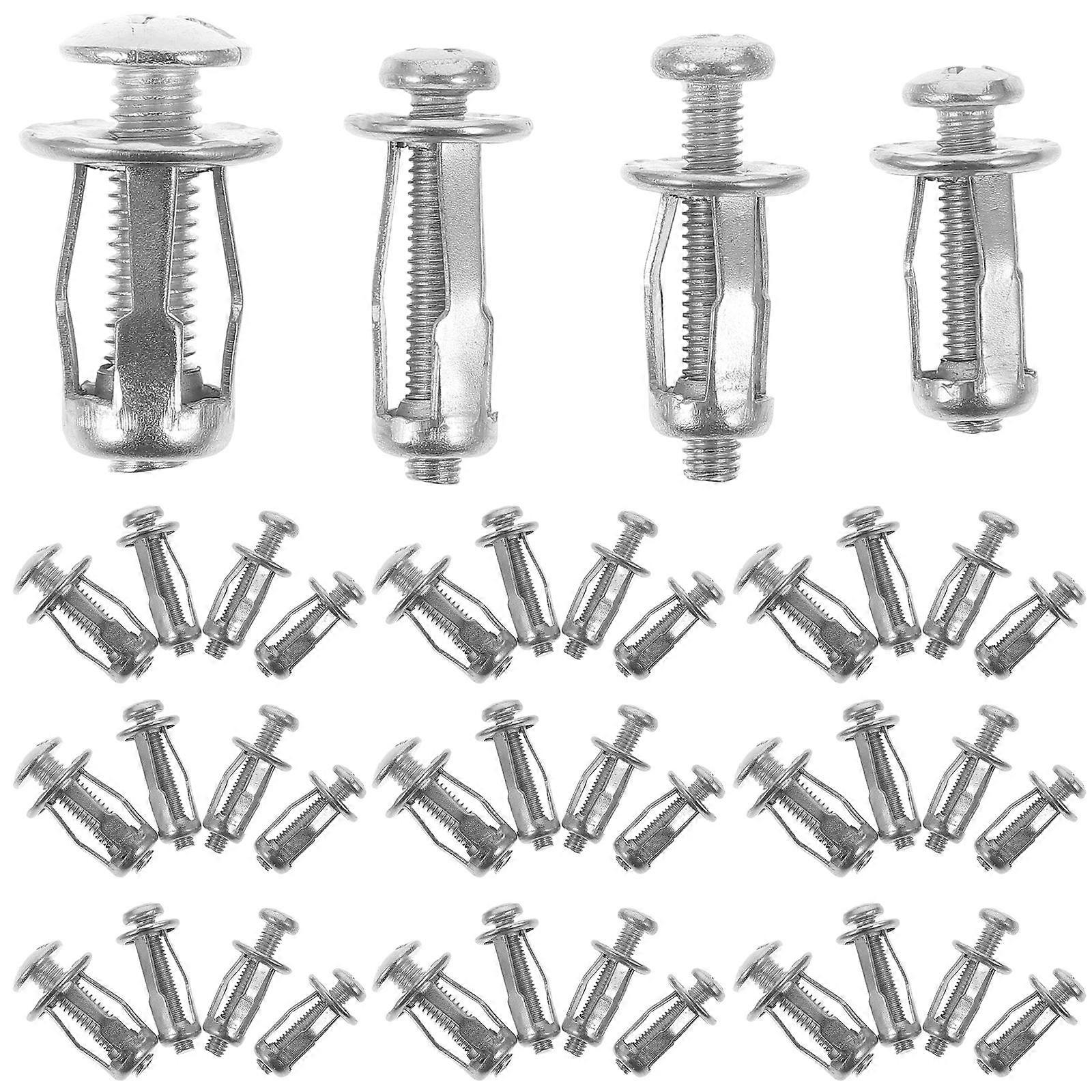 Screw Fasteners Jack Fixing Nut For Diy Projects Silver 2.00X1.60X1.60cm 40Sets