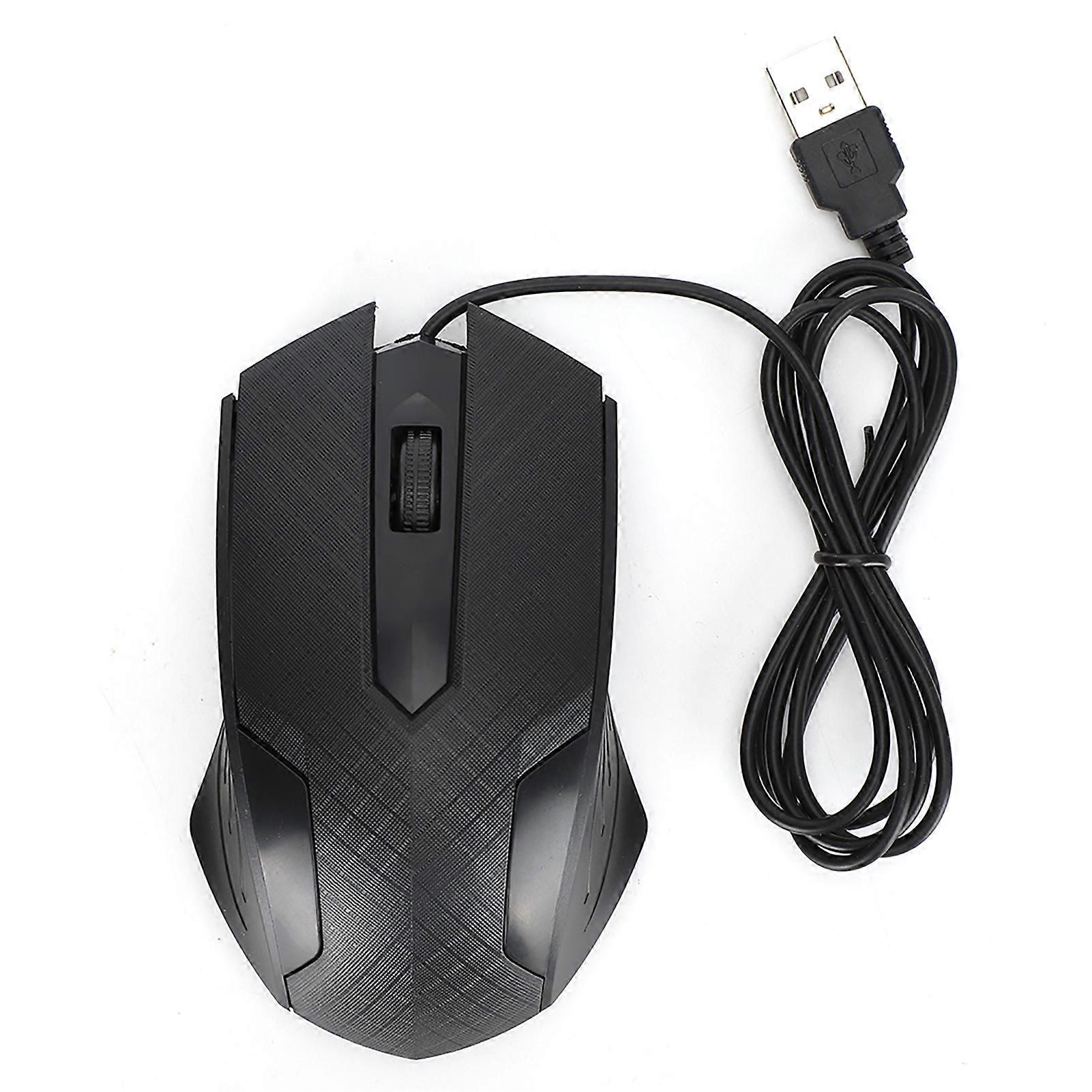 Wired Mouse Professional Office Laptop Computer Tool 2400dpi Human Engineering DesignBlack Q57