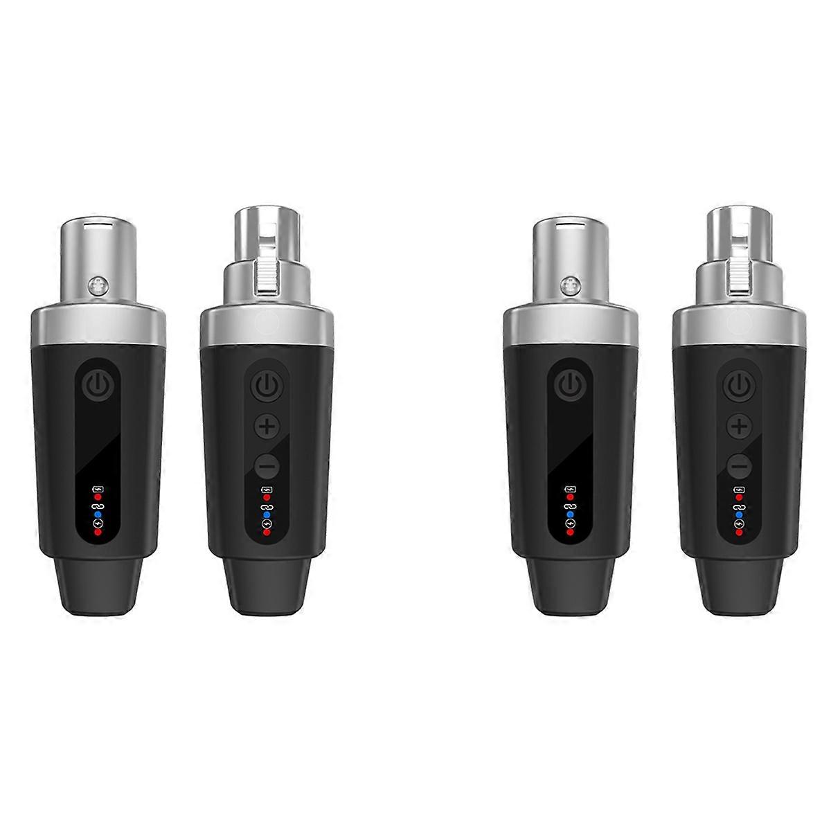 2X New XLR Adapter System Wireless Microphone Transmitter Receiver for Dynamic Microphone Guitar Aud