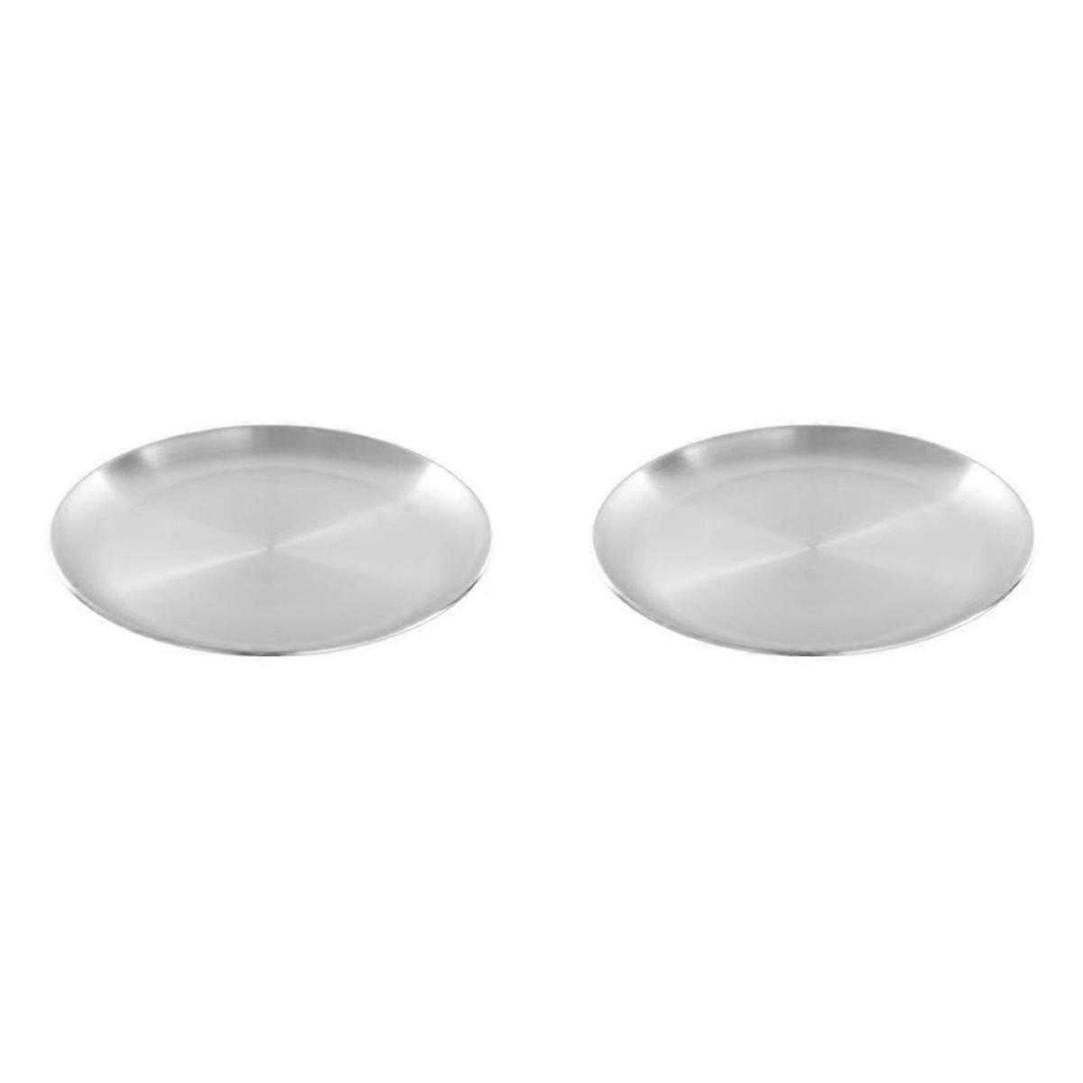 17cm Stainless Steel Bone Spitting Dish Silver Shallow Tray