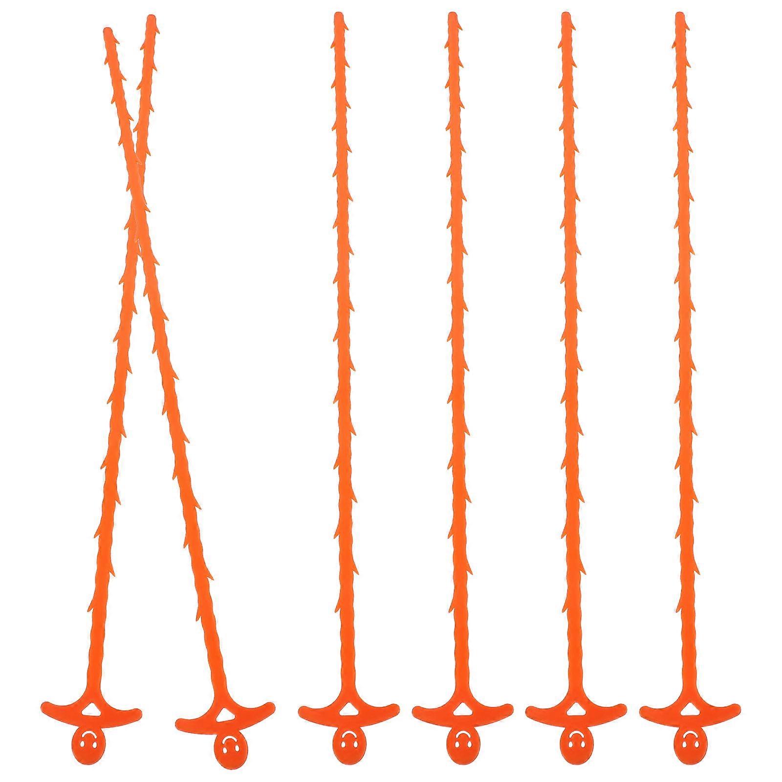 Drain Cleaning Tool Flexible Grabber Tool for Home Use 6Pcs Orange Set