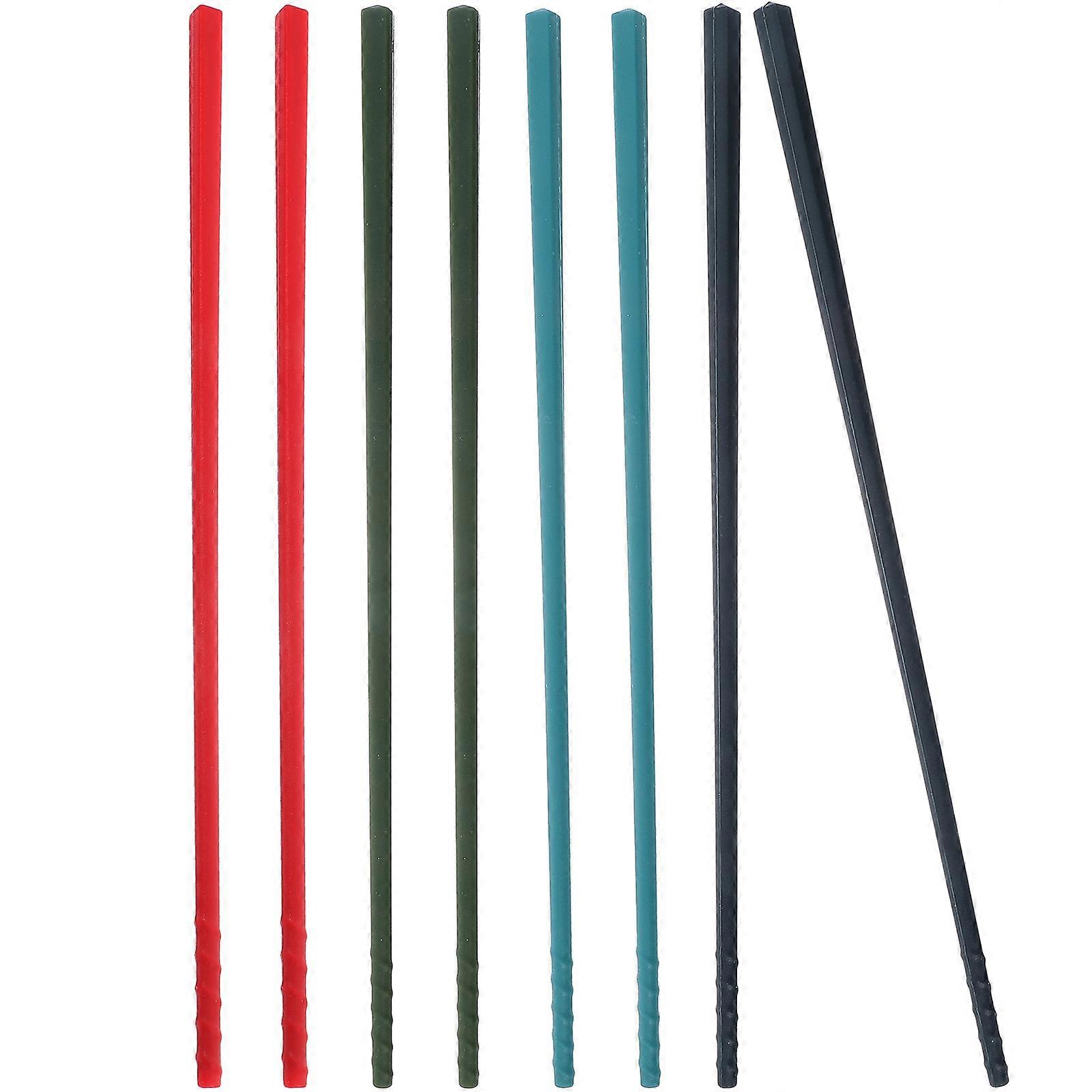 Washable Chopstick Nonstick Steel-core Corrosion-resistant Home Use 4 Pairs