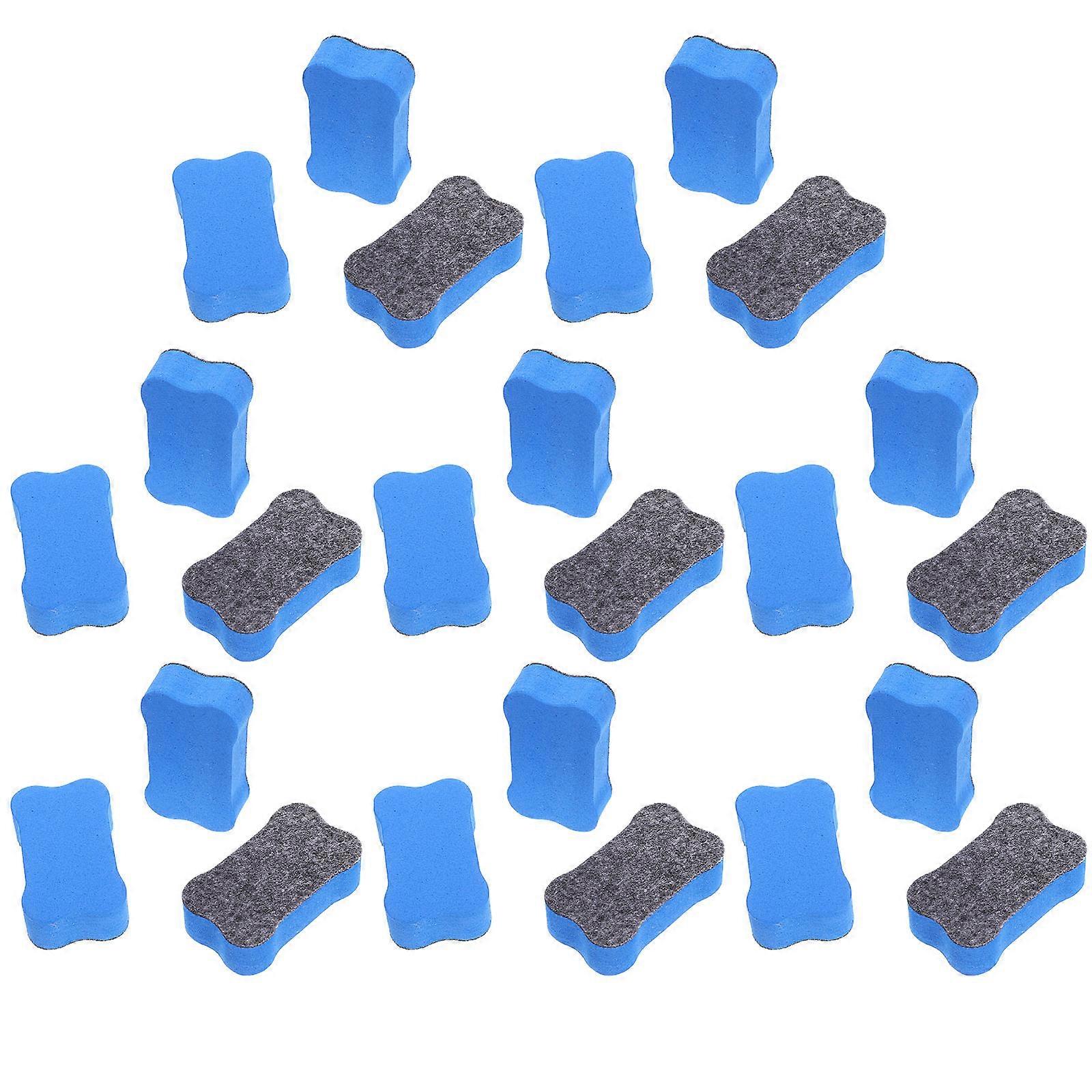 24pcs EVA Felt Dry Erase Erasers, Bone Shaped Whiteboard Cleaners for Classroom, Home Office Use, Compact Space Saving Supplies for Teachers and