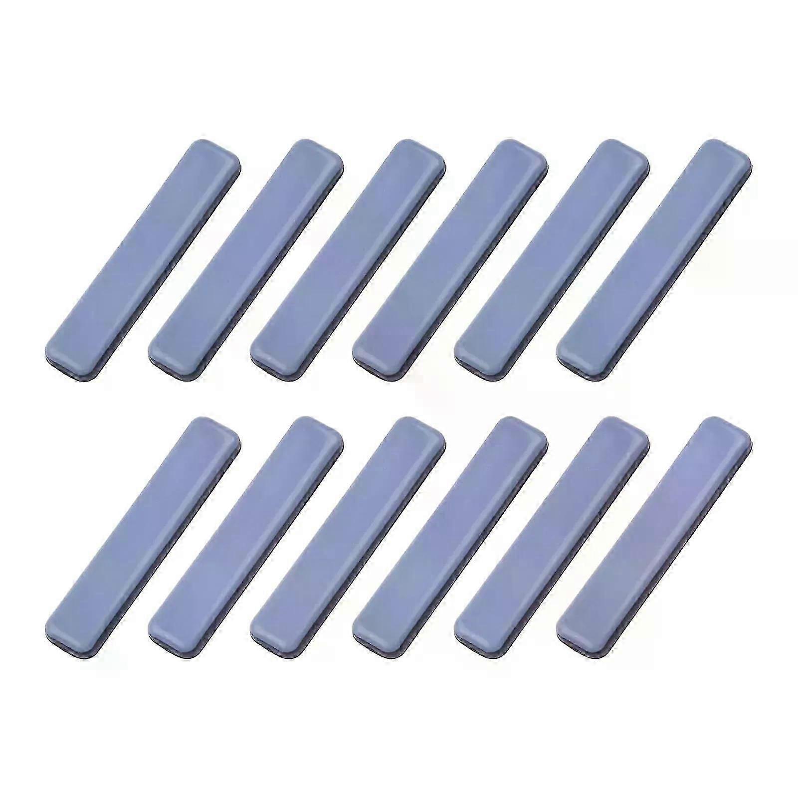 12pcs Furniture Glides PTFE Self-Adhesive Furniture Sliders Furniture Moving Pads Chair Pads Floor Protector 15x75mm
